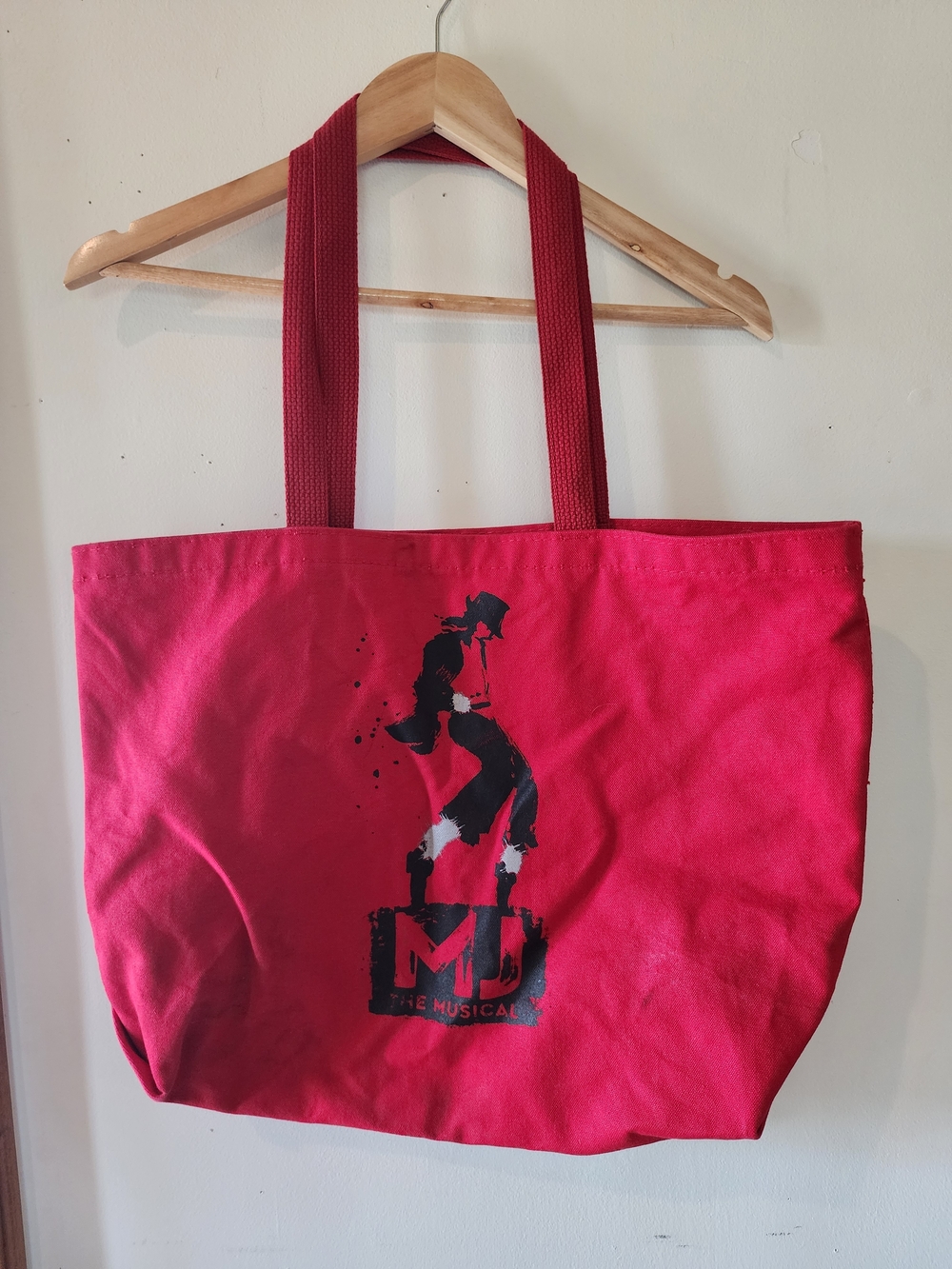 "MJ The Musical"Red Canvas Tote Bag with